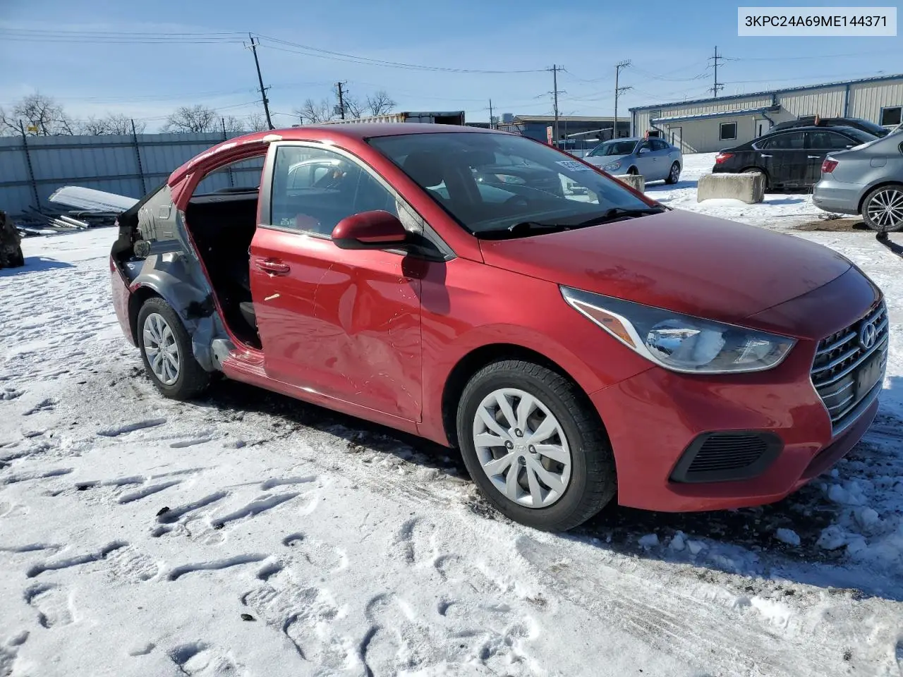 2021 Hyundai Accent Se VIN: 3KPC24A69ME144371 Lot: 45143975