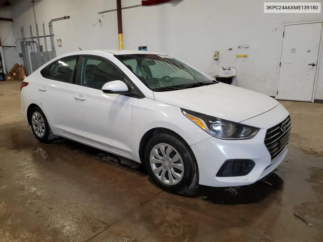 2021 Hyundai Accent Se VIN: 3KPC24A6XME139180 Lot: 50074825