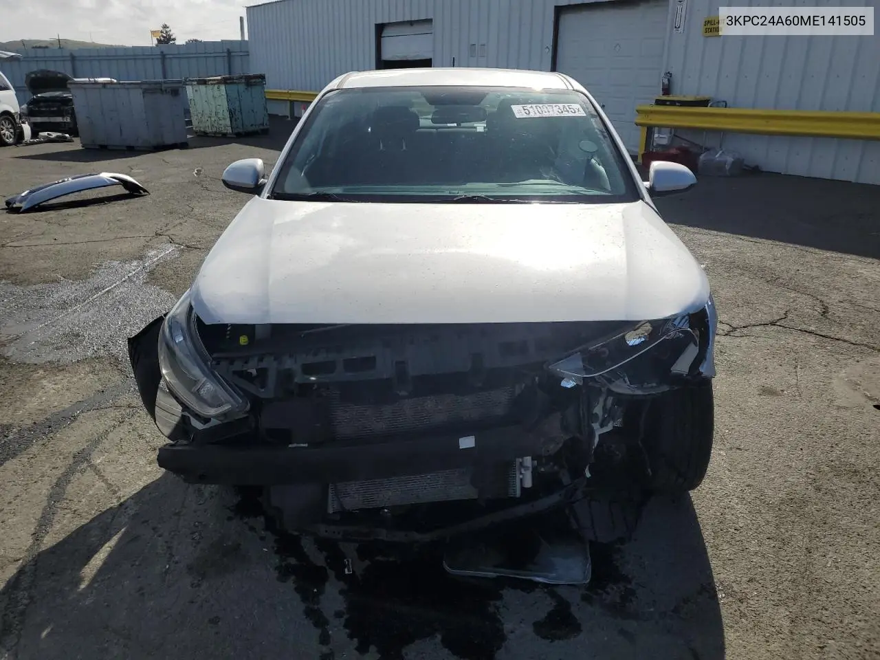 2021 Hyundai Accent Se VIN: 3KPC24A60ME141505 Lot: 51007345