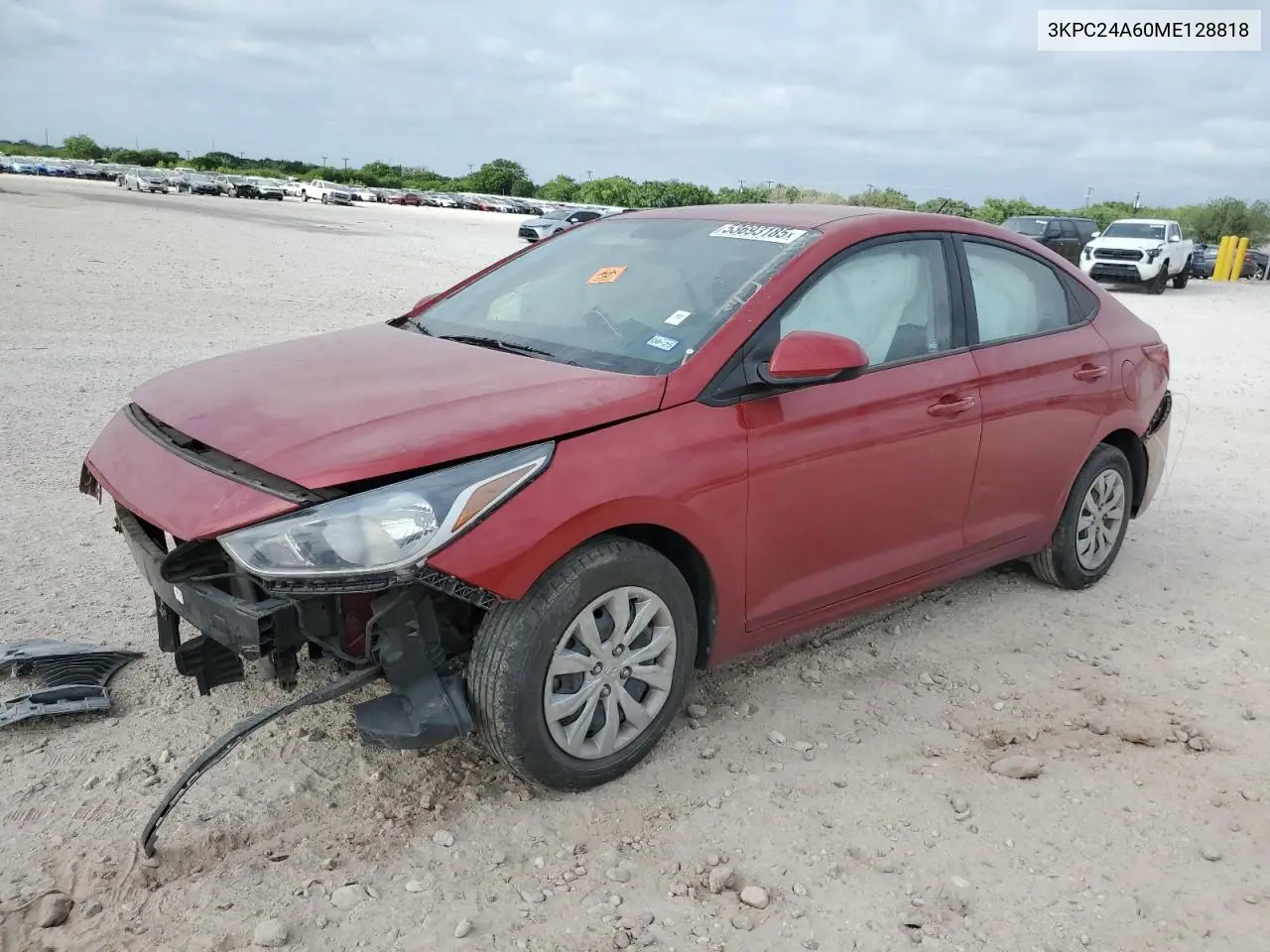 2021 Hyundai Accent Se VIN: 3KPC24A60ME128818 Lot: 53693185
