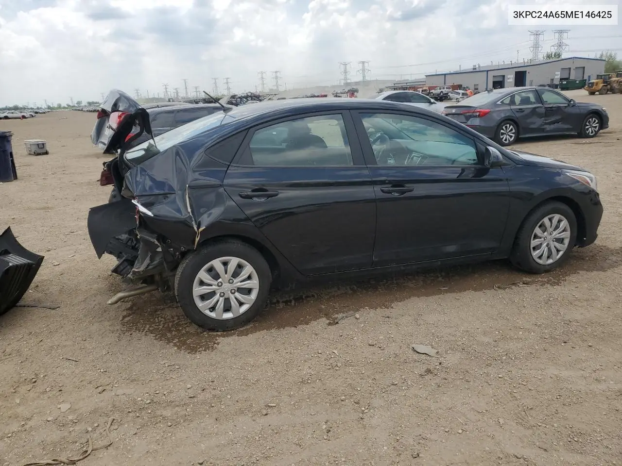 2021 Hyundai Accent Se VIN: 3KPC24A65ME146425 Lot: 55863005
