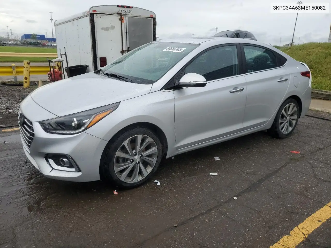 2021 Hyundai Accent Limited VIN: 3KPC34A63ME150082 Lot: 56880395