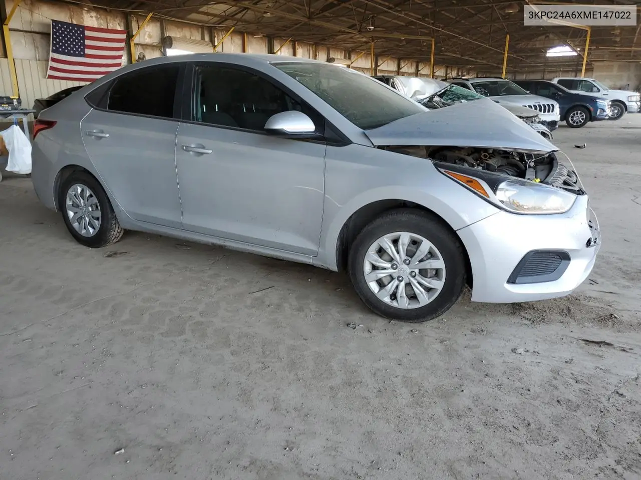 2021 Hyundai Accent Se VIN: 3KPC24A6XME147022 Lot: 56968785