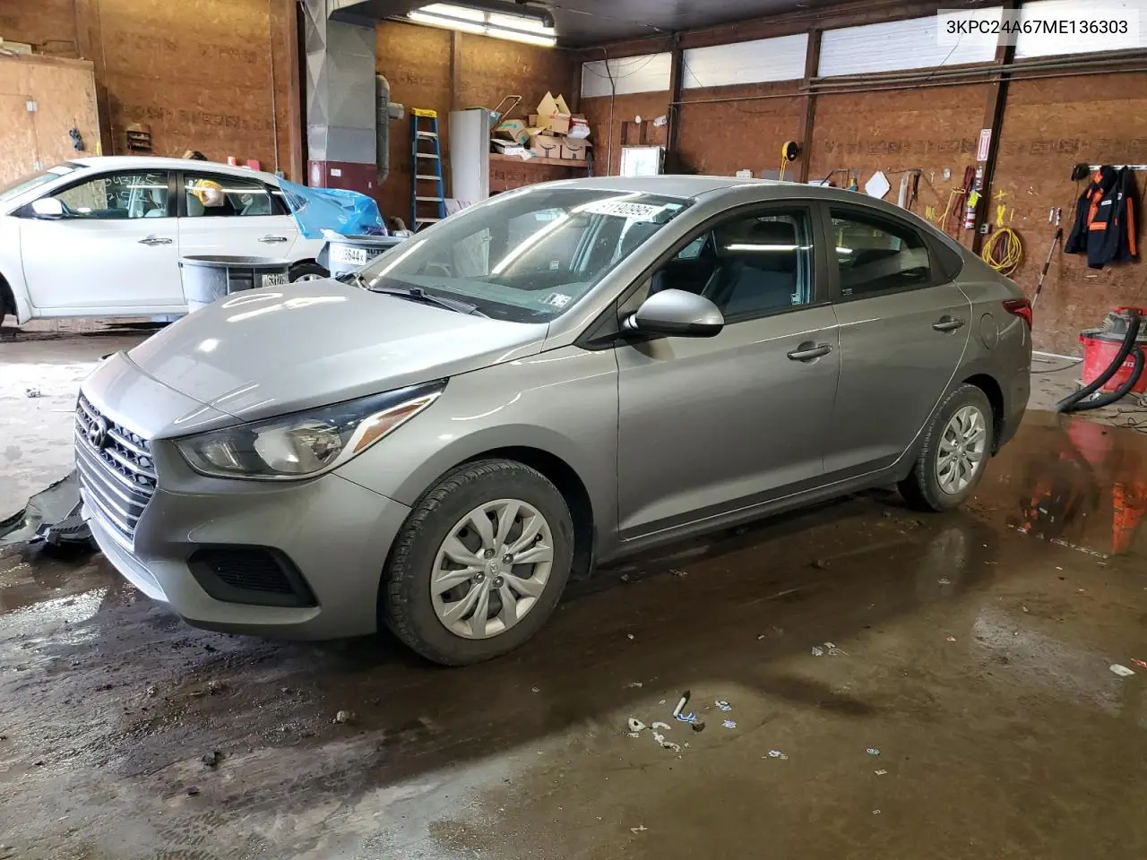 2021 Hyundai Accent Se VIN: 3KPC24A67ME136303 Lot: 61190995