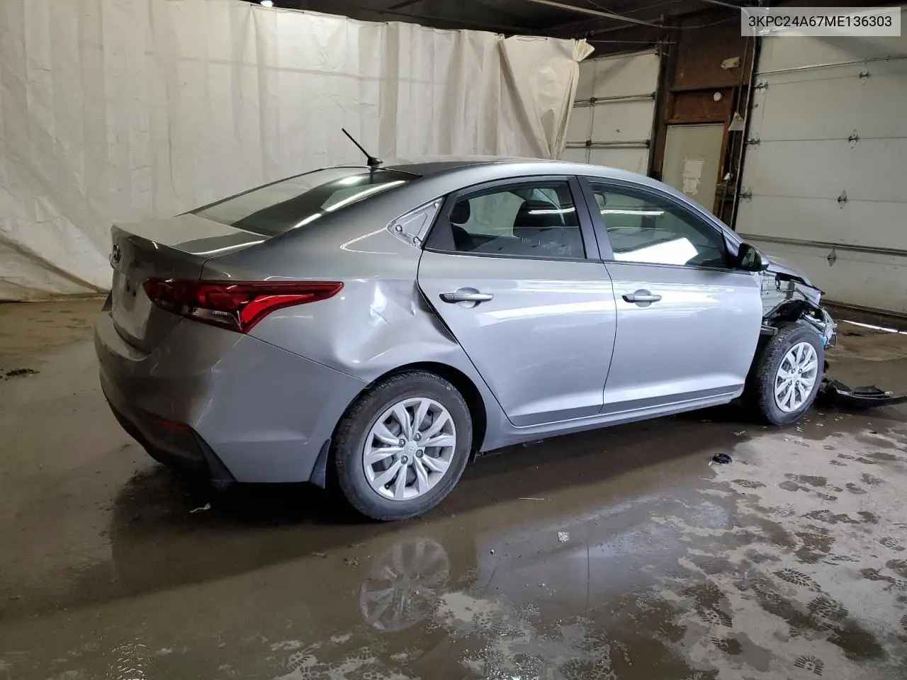 2021 Hyundai Accent Se VIN: 3KPC24A67ME136303 Lot: 61190995