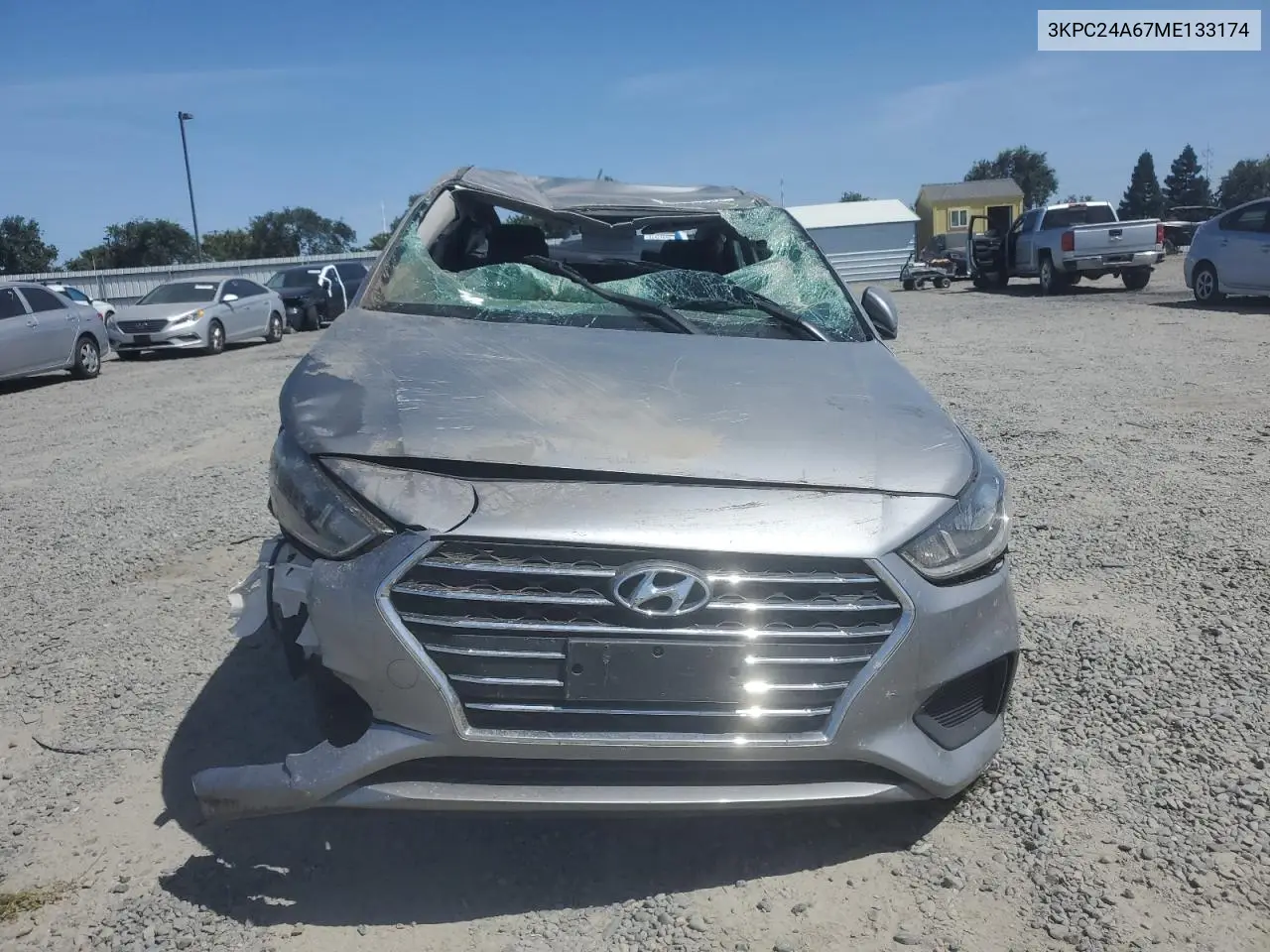 2021 Hyundai Accent Se VIN: 3KPC24A67ME133174 Lot: 62605665