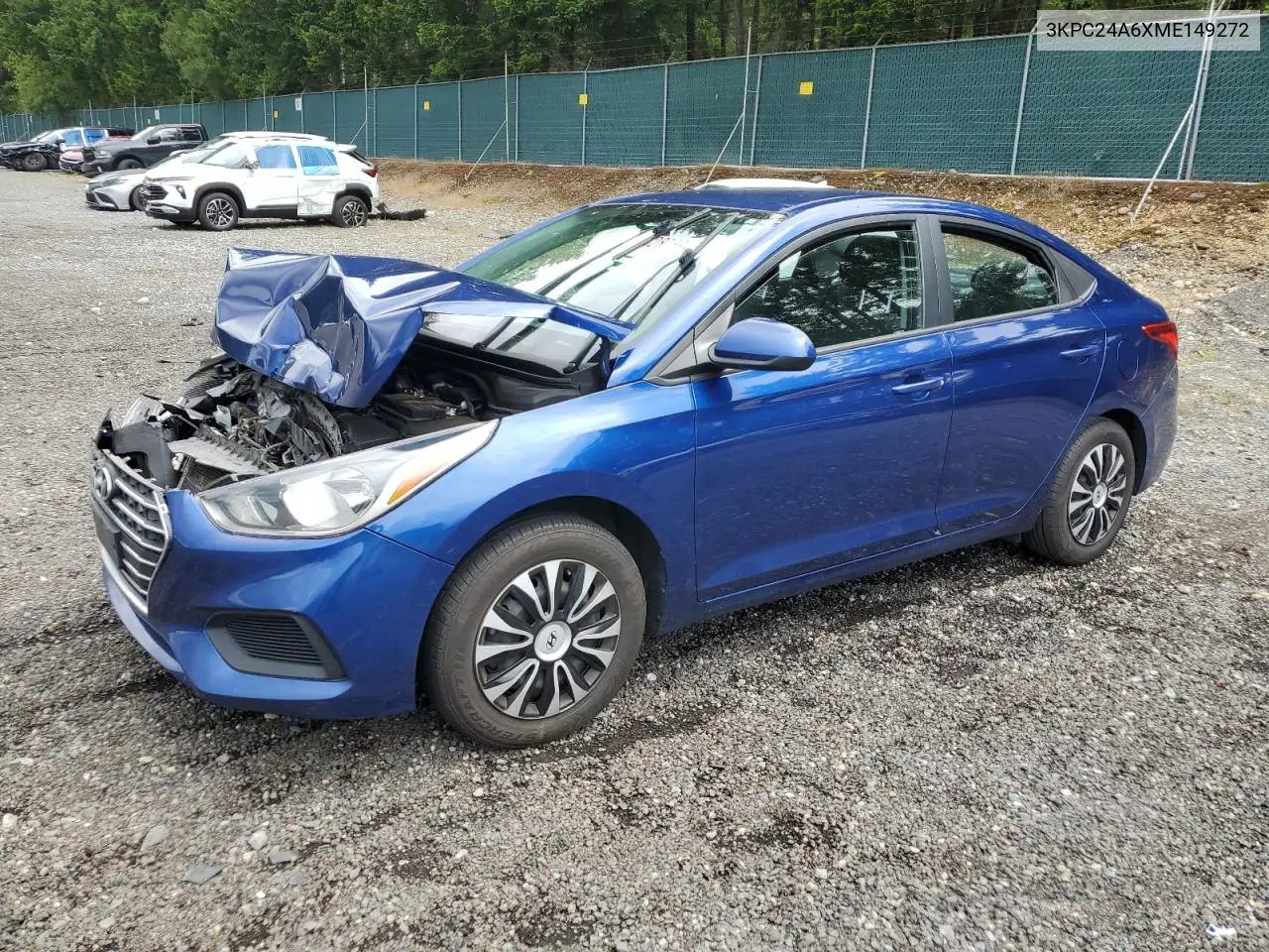 2021 Hyundai Accent Se VIN: 3KPC24A6XME149272 Lot: 62878945