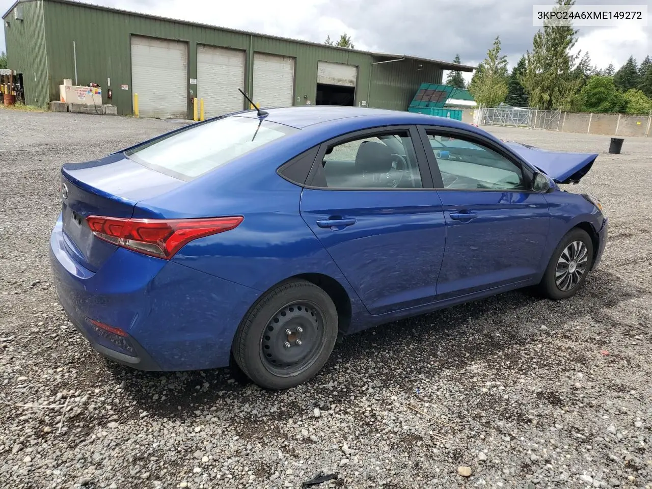 2021 Hyundai Accent Se VIN: 3KPC24A6XME149272 Lot: 62878945