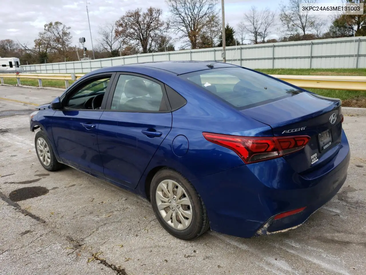 2021 Hyundai Accent Se VIN: 3KPC24A63ME131003 Lot: 79767134