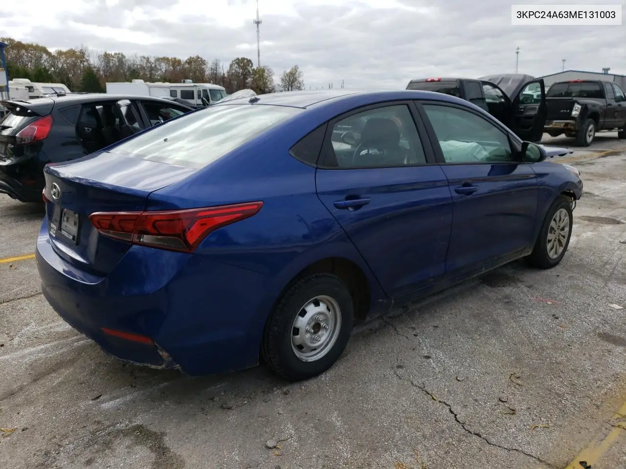 2021 Hyundai Accent Se VIN: 3KPC24A63ME131003 Lot: 79767134