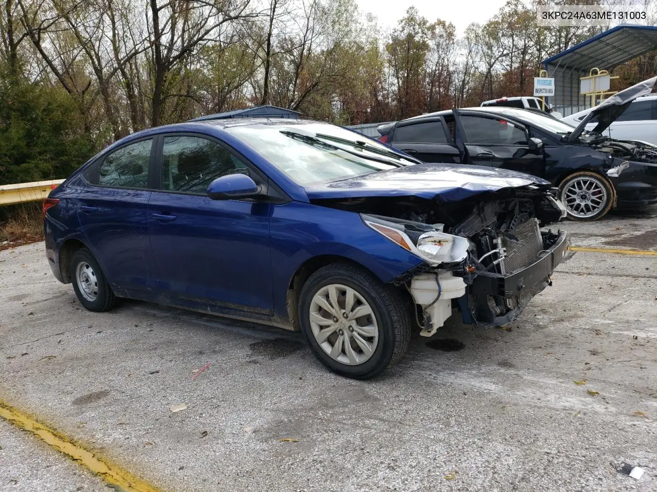 2021 Hyundai Accent Se VIN: 3KPC24A63ME131003 Lot: 79767134