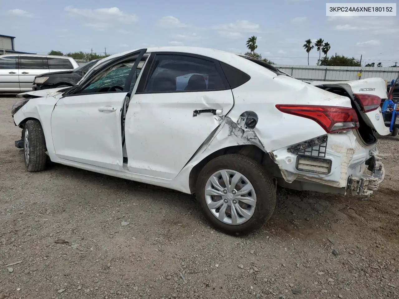 2022 Hyundai Accent Se VIN: 3KPC24A6XNE180152 Lot: 50149975