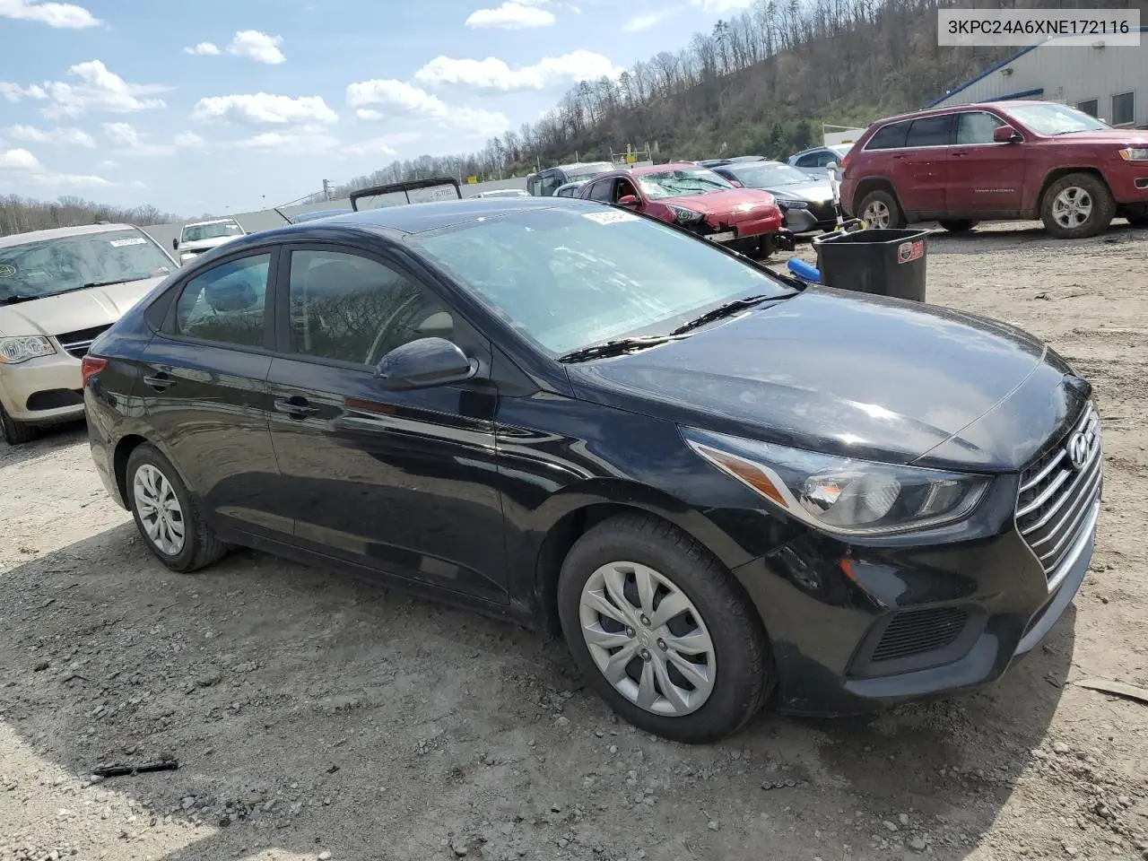 2022 Hyundai Accent Se VIN: 3KPC24A6XNE172116 Lot: 50949485