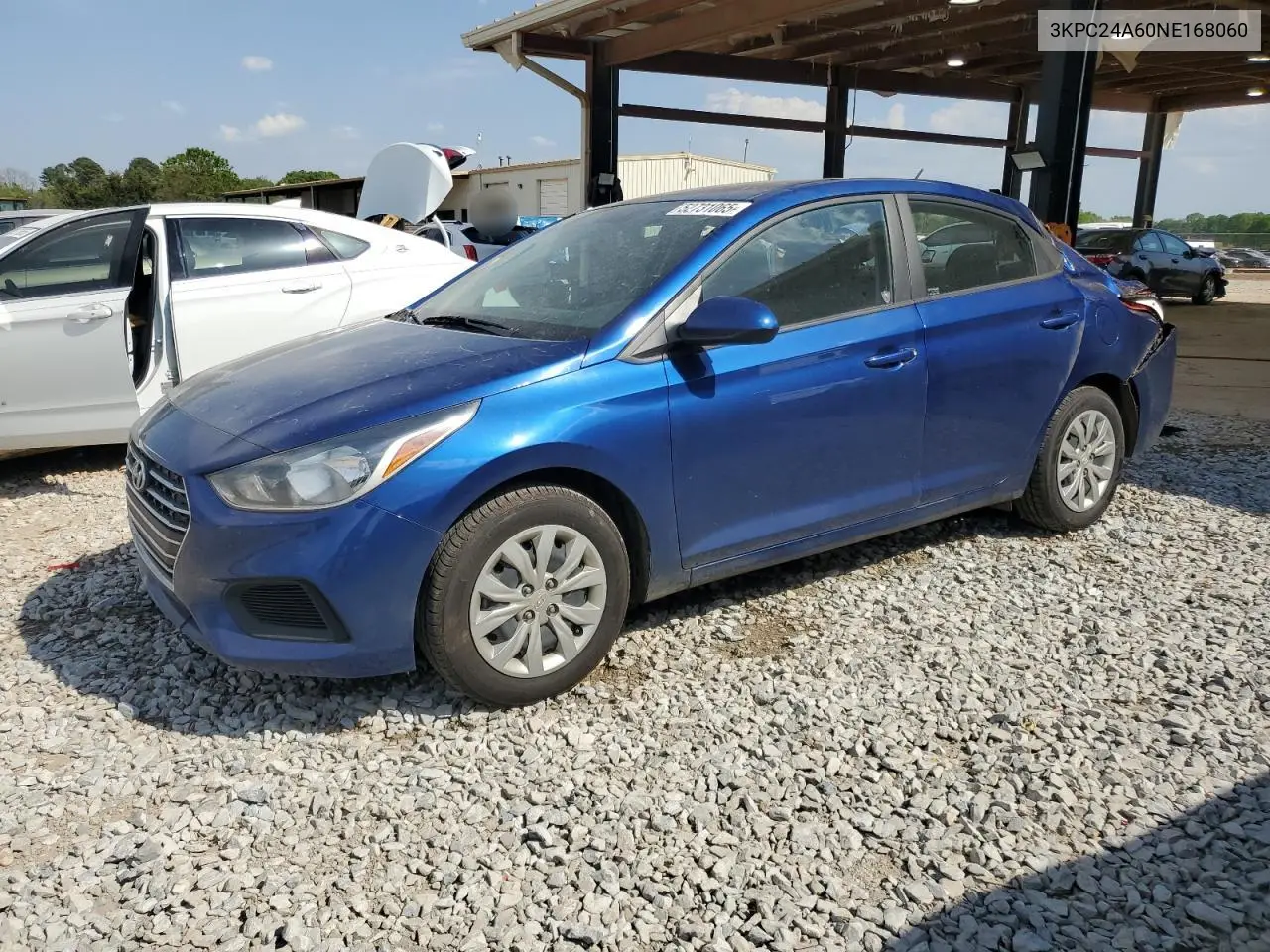 2022 Hyundai Accent Se VIN: 3KPC24A60NE168060 Lot: 52731065