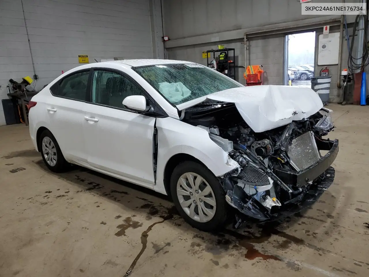 2022 Hyundai Accent Se VIN: 3KPC24A61NE176734 Lot: 55134585