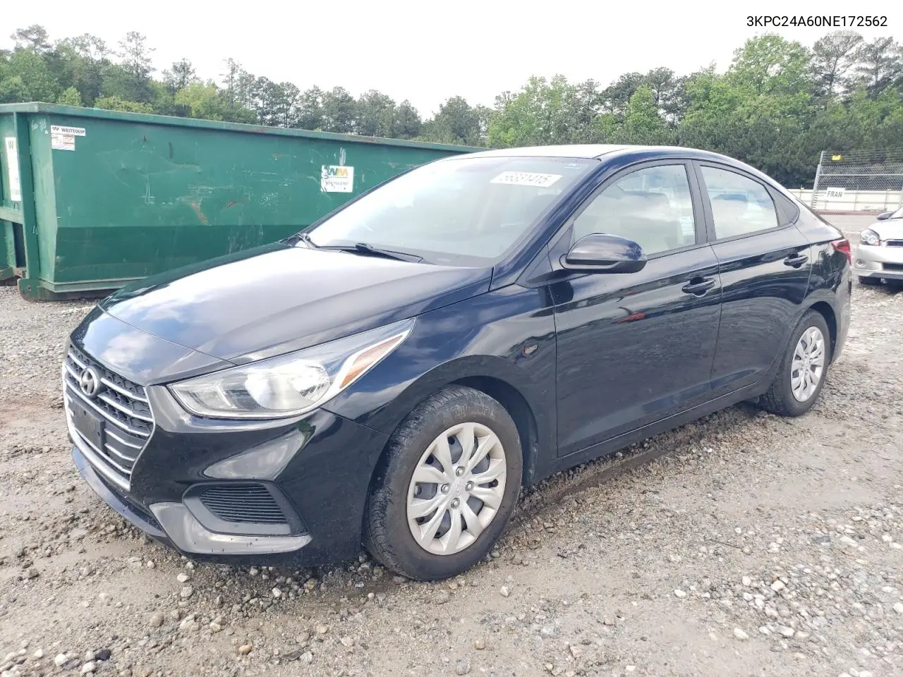 2022 Hyundai Accent Se VIN: 3KPC24A60NE172562 Lot: 56331415