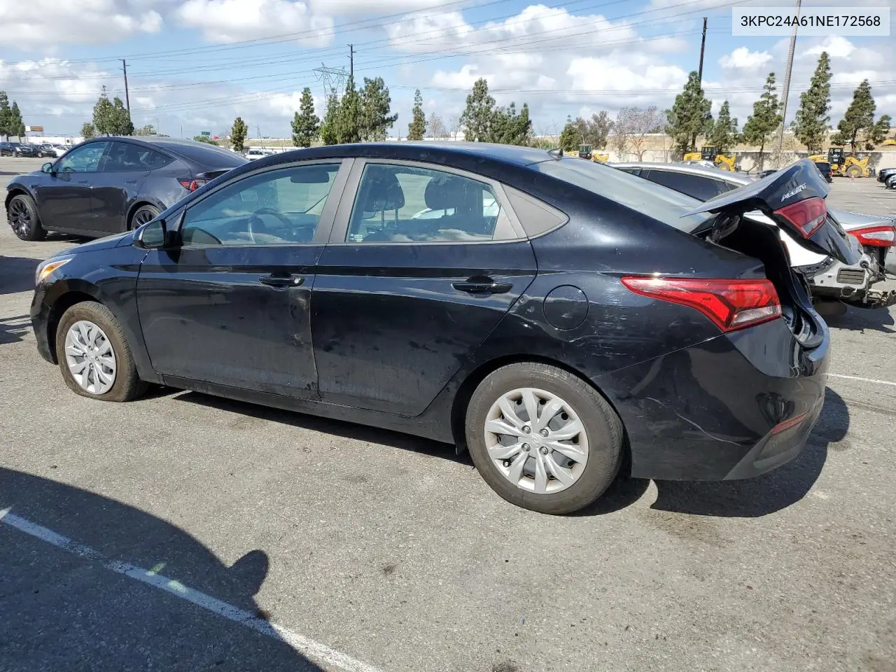2022 Hyundai Accent Se VIN: 3KPC24A61NE172568 Lot: 56367755