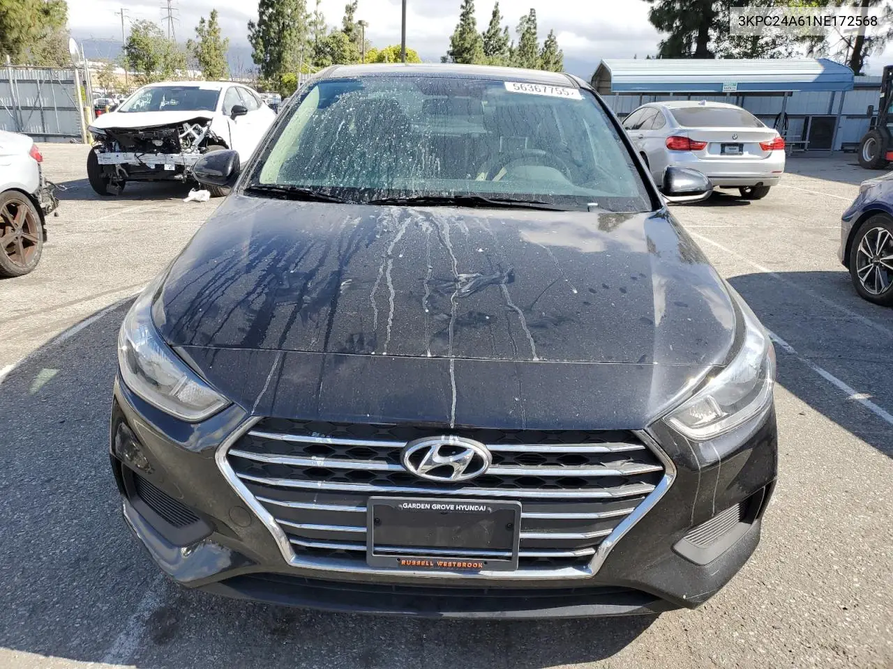 2022 Hyundai Accent Se VIN: 3KPC24A61NE172568 Lot: 56367755