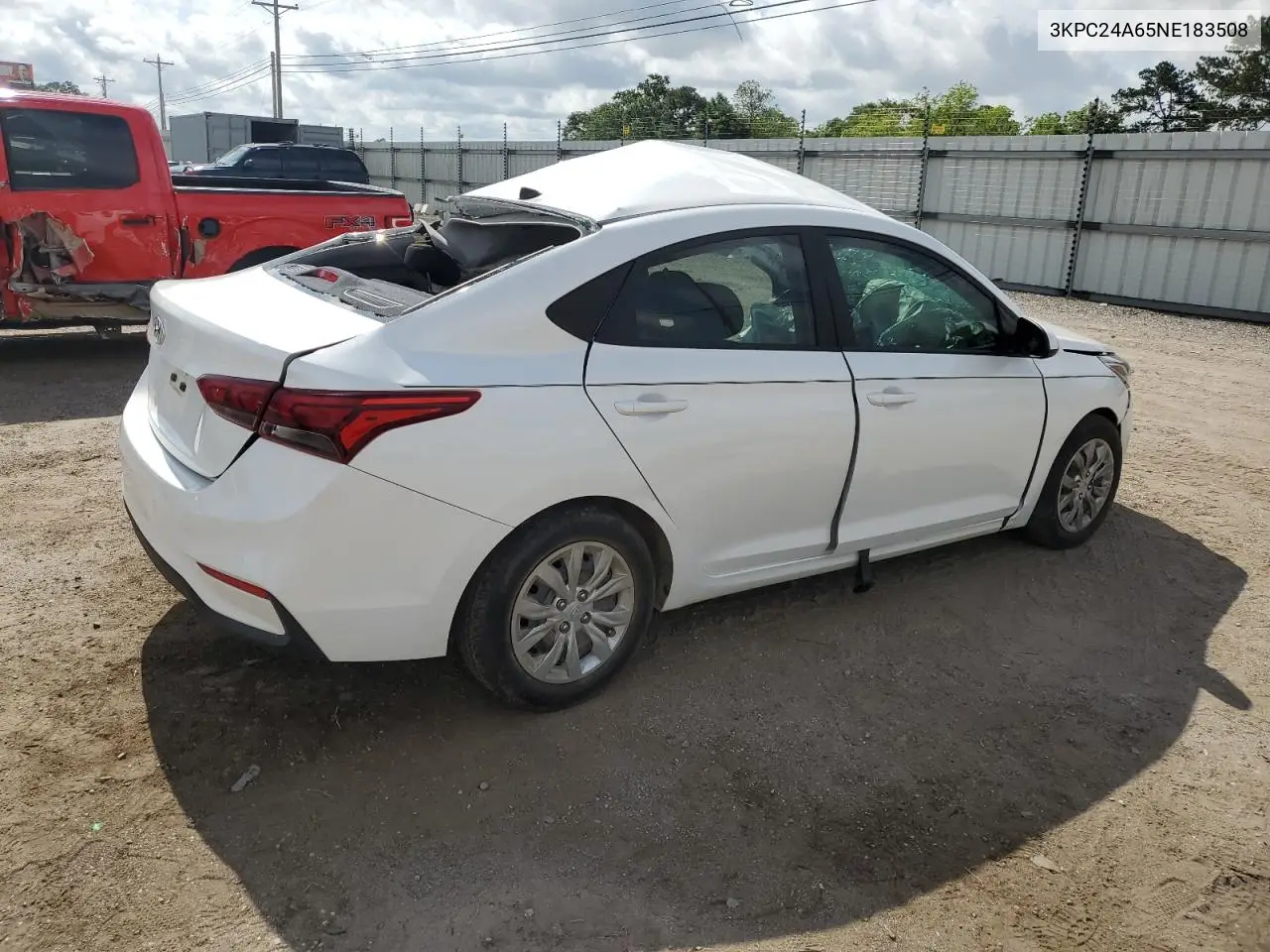 2022 Hyundai Accent Se VIN: 3KPC24A65NE183508 Lot: 56955335