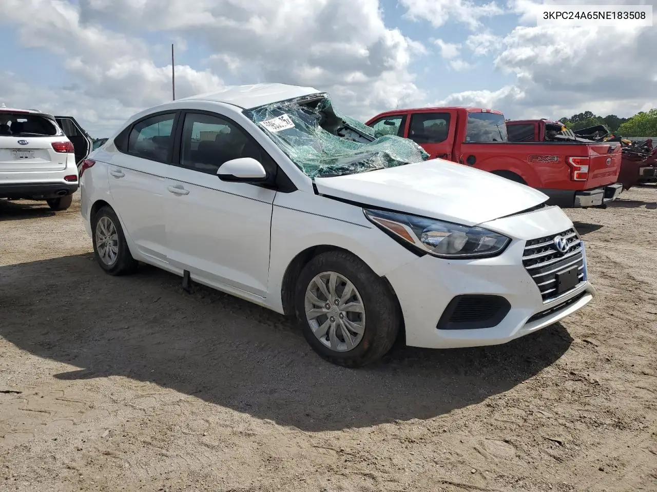 2022 Hyundai Accent Se VIN: 3KPC24A65NE183508 Lot: 56955335