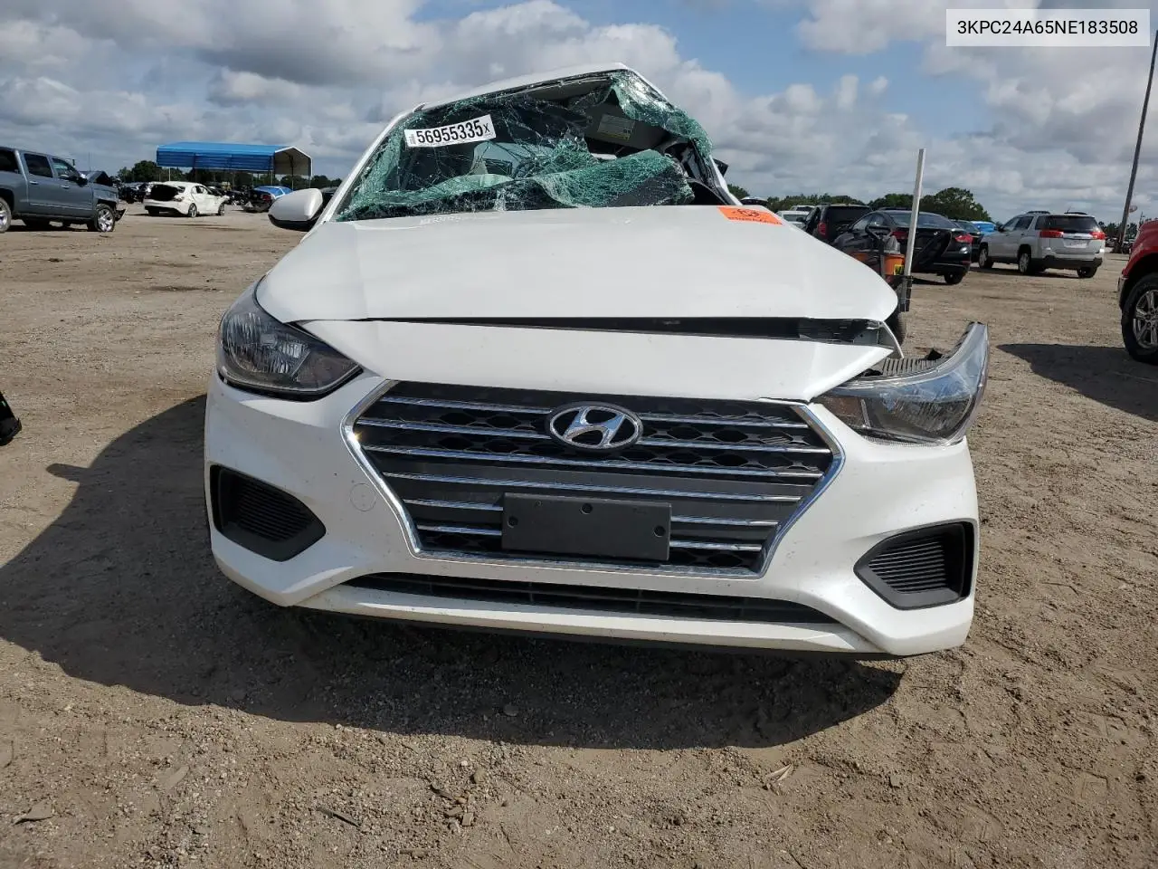 2022 Hyundai Accent Se VIN: 3KPC24A65NE183508 Lot: 56955335