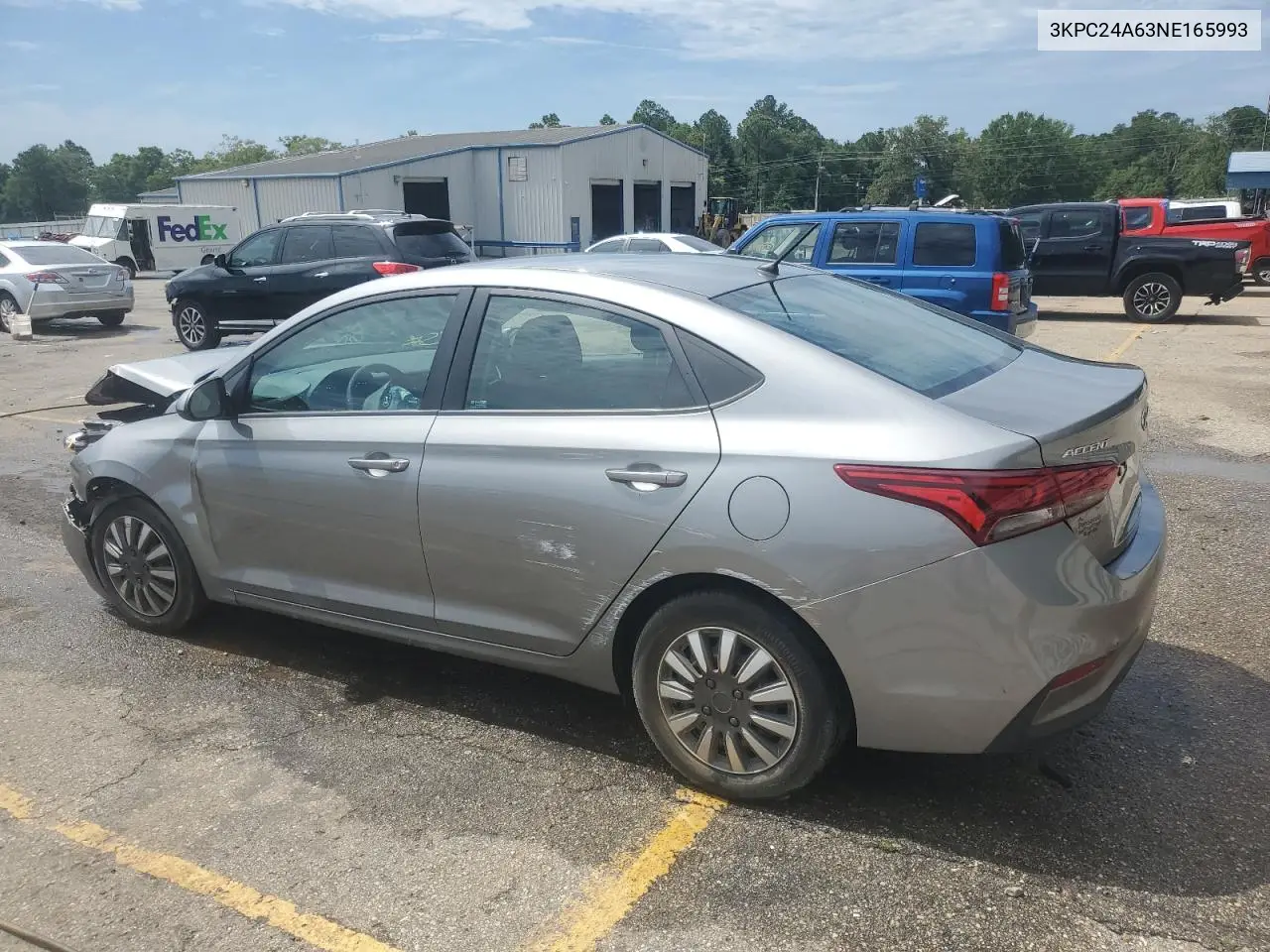 2022 Hyundai Accent Se VIN: 3KPC24A63NE165993 Lot: 57436685