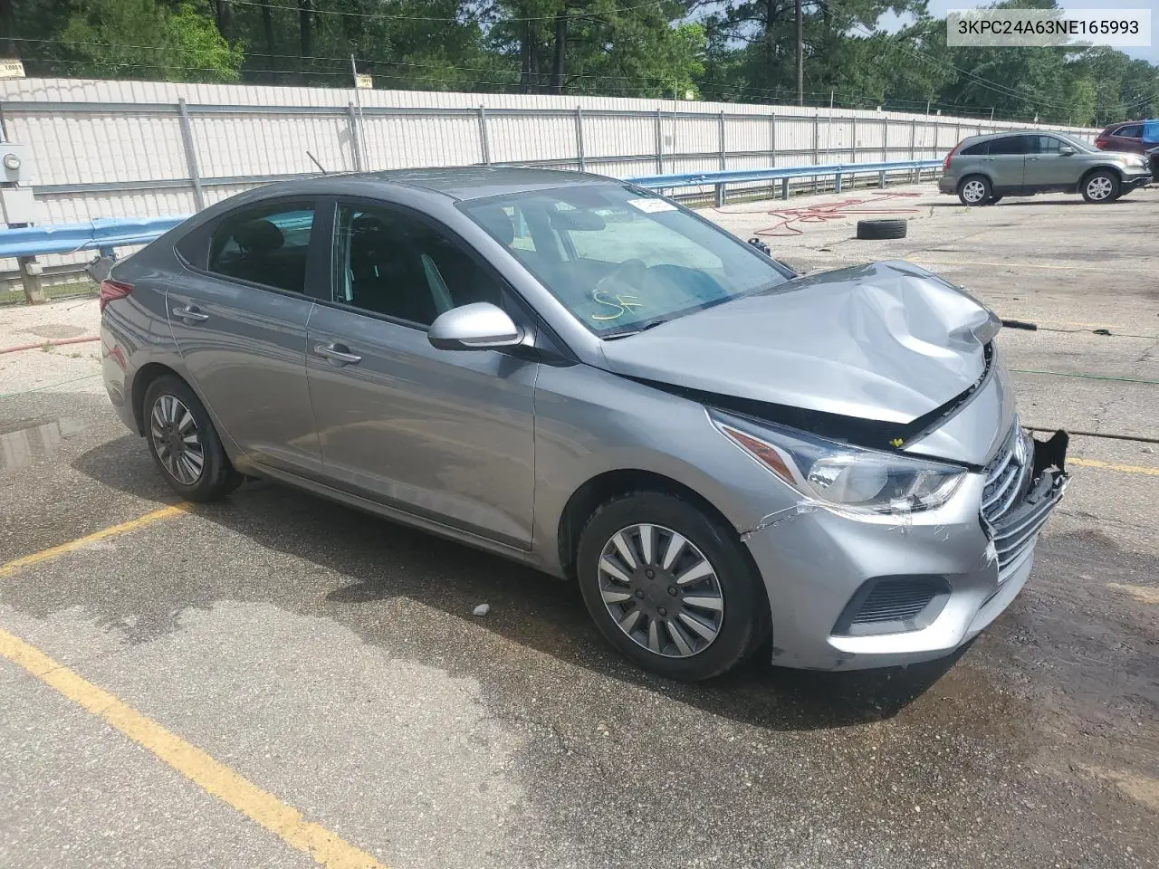 2022 Hyundai Accent Se VIN: 3KPC24A63NE165993 Lot: 57436685