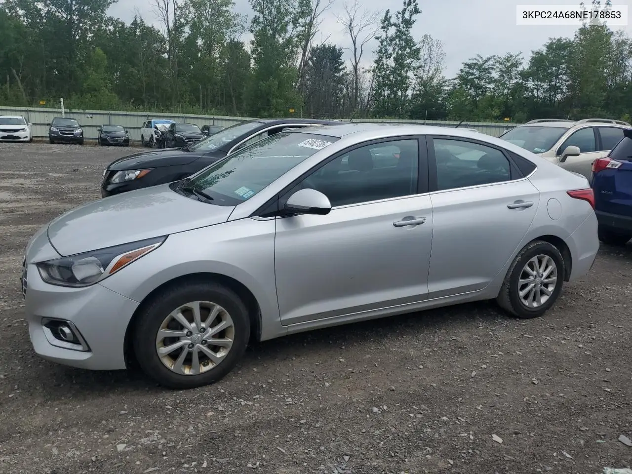 2022 Hyundai Accent Se VIN: 3KPC24A68NE178853 Lot: 62482785