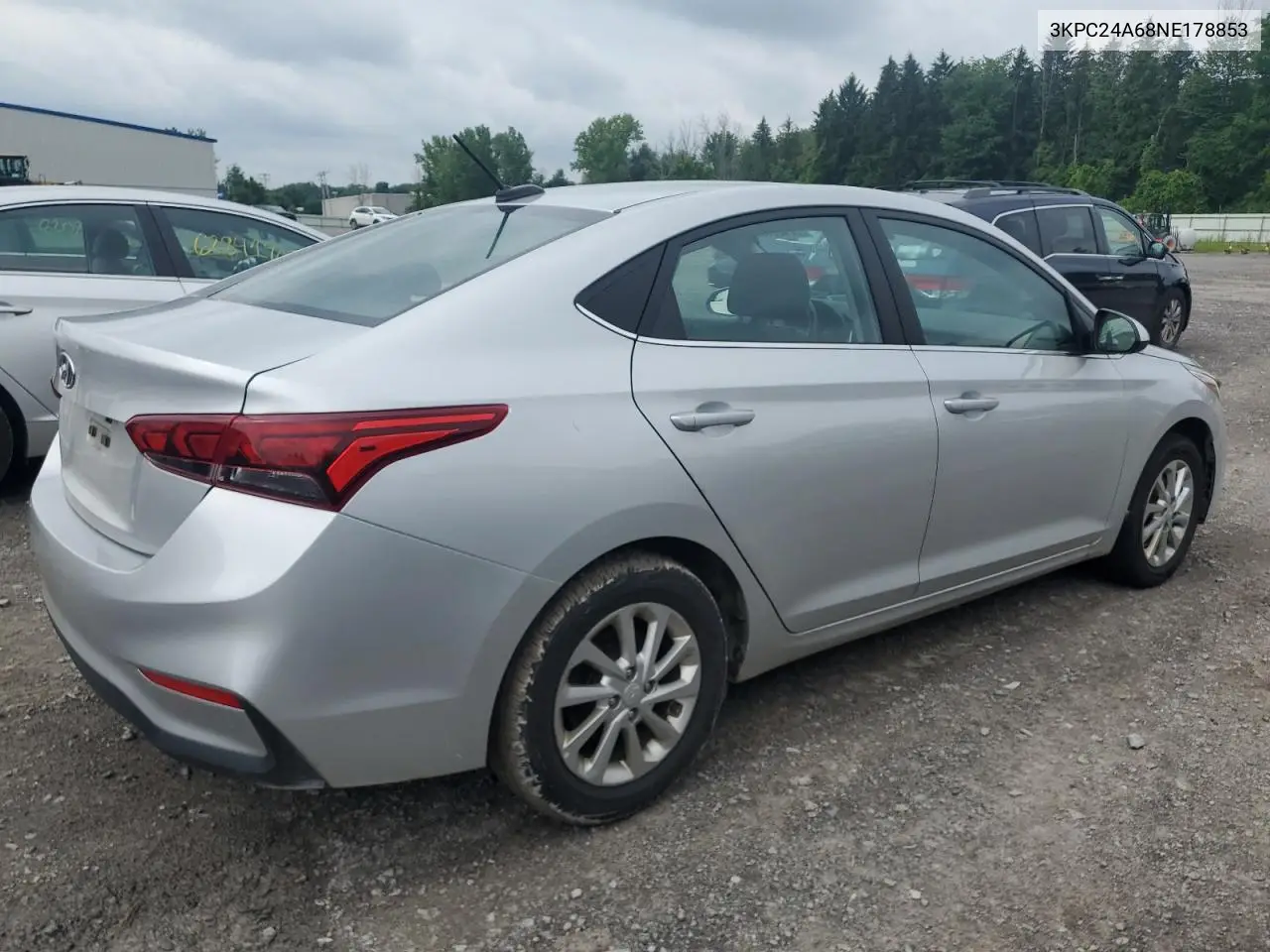 2022 Hyundai Accent Se VIN: 3KPC24A68NE178853 Lot: 62482785