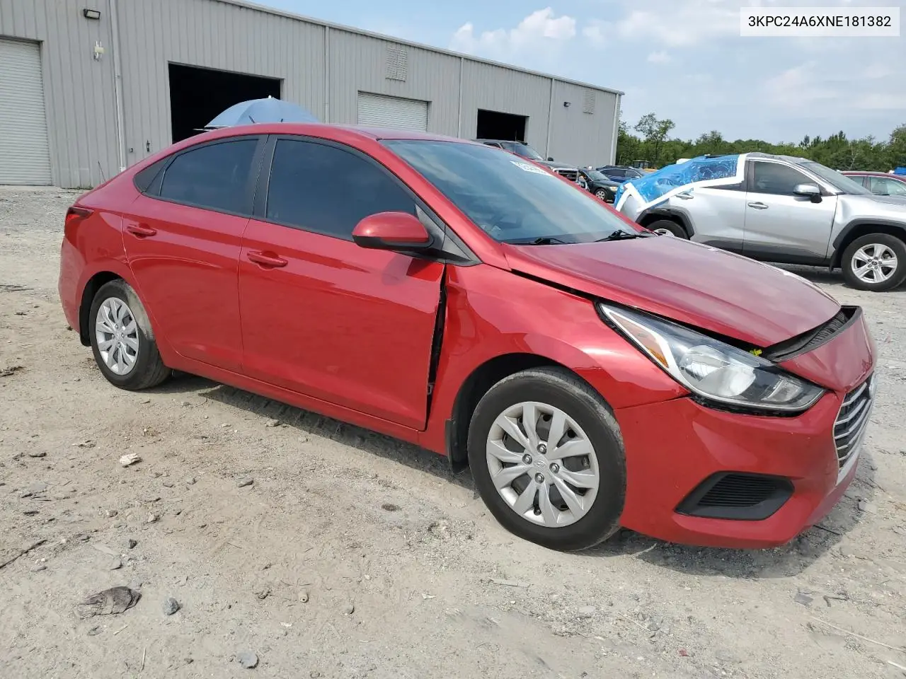 2022 Hyundai Accent Se VIN: 3KPC24A6XNE181382 Lot: 62543965