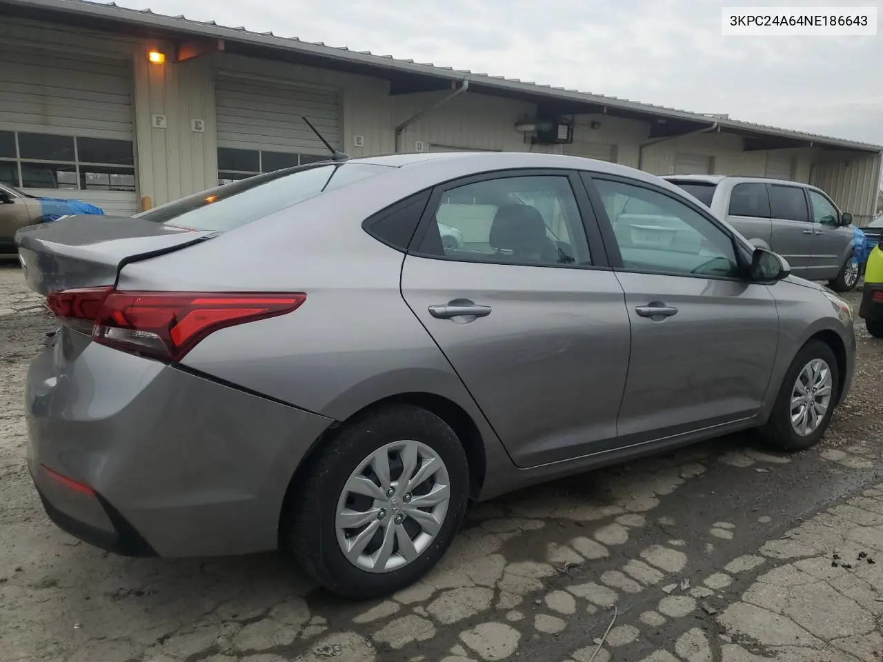 2022 Hyundai Accent Se VIN: 3KPC24A64NE186643 Lot: 82045124
