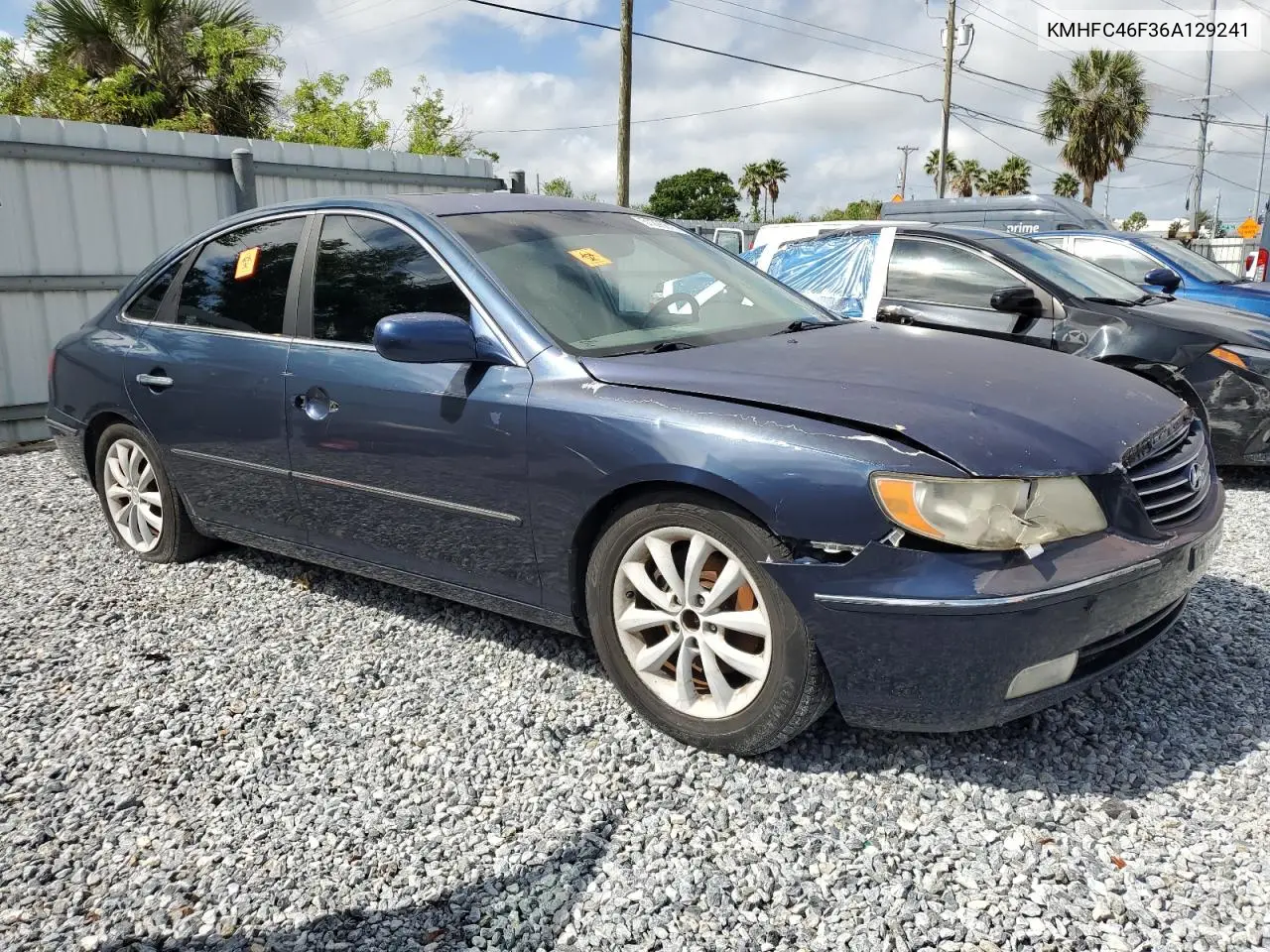 2006 Hyundai Azera Se VIN: KMHFC46F36A129241 Lot: 51295615