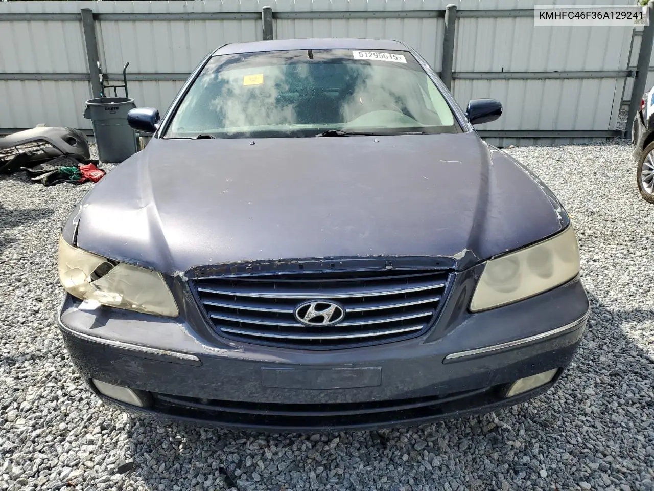 2006 Hyundai Azera Se VIN: KMHFC46F36A129241 Lot: 51295615