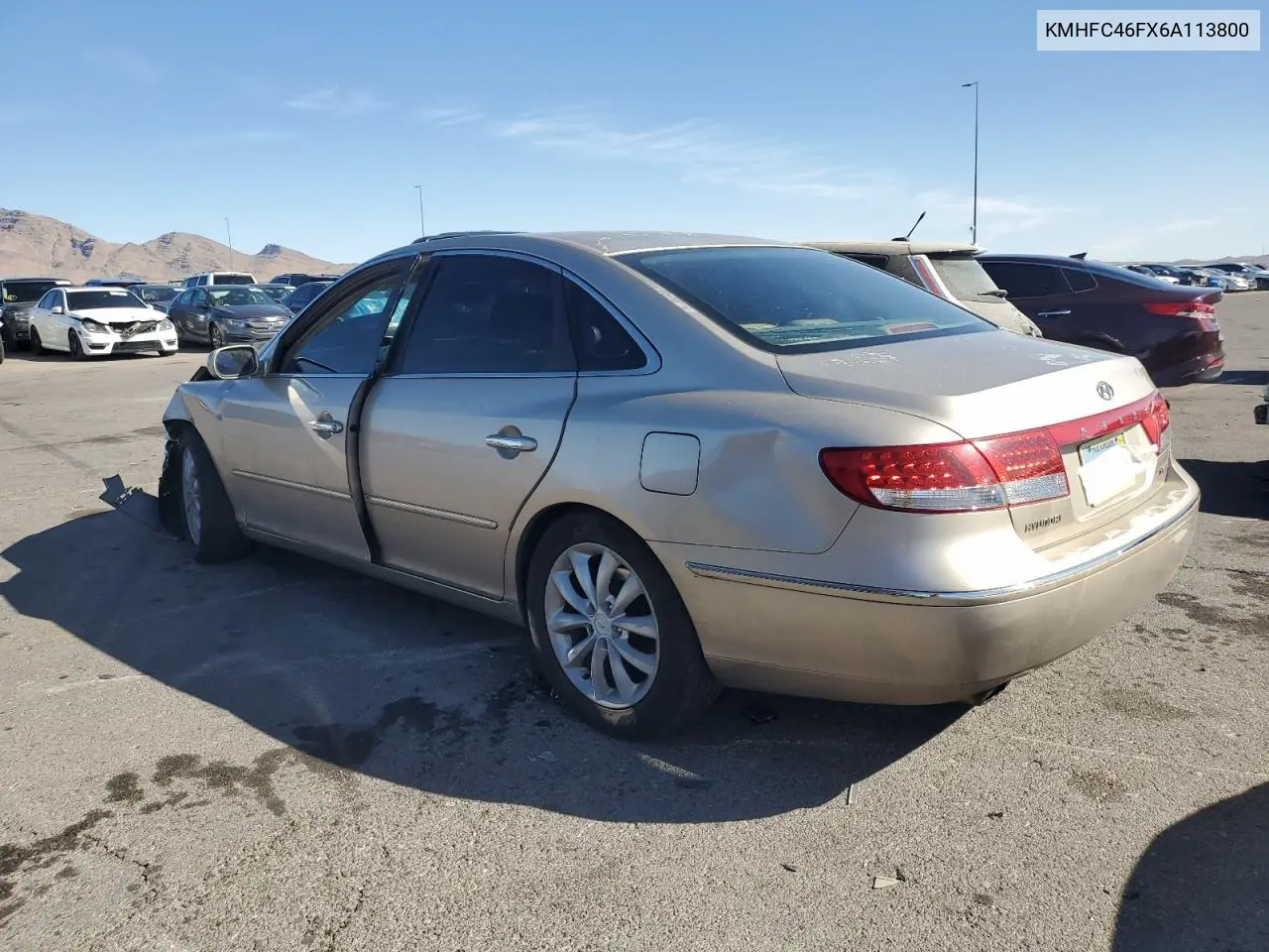 2006 Hyundai Azera Se VIN: KMHFC46FX6A113800 Lot: 61736005