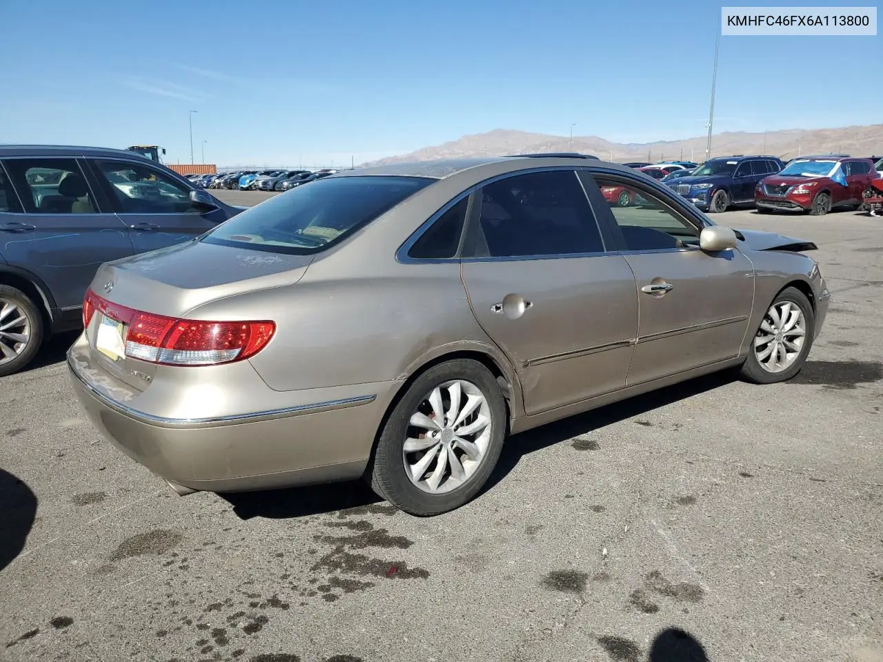 2006 Hyundai Azera Se VIN: KMHFC46FX6A113800 Lot: 61736005