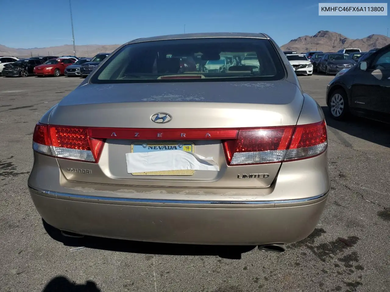 2006 Hyundai Azera Se VIN: KMHFC46FX6A113800 Lot: 61736005