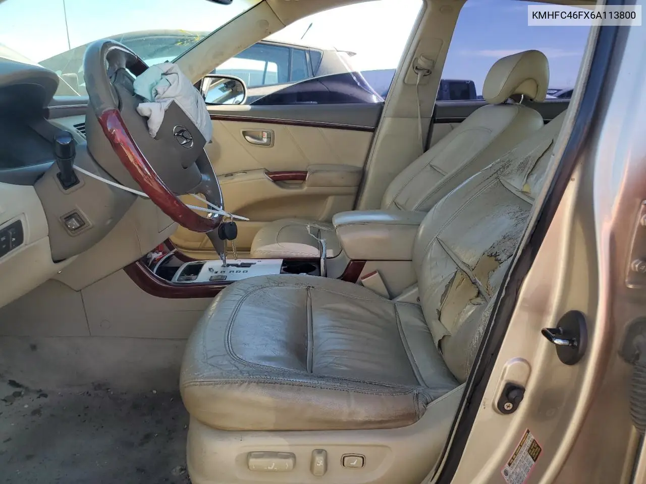 2006 Hyundai Azera Se VIN: KMHFC46FX6A113800 Lot: 61736005
