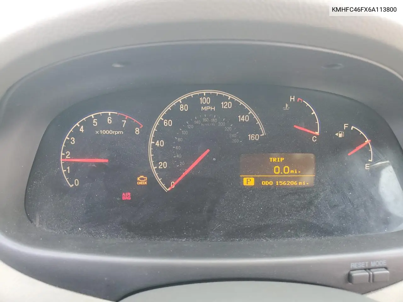 2006 Hyundai Azera Se VIN: KMHFC46FX6A113800 Lot: 61736005