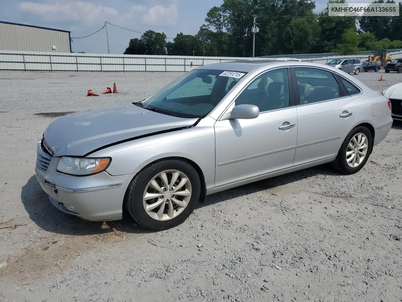 2006 Hyundai Azera Se VIN: KMHFC46F66A133655 Lot: 62291215