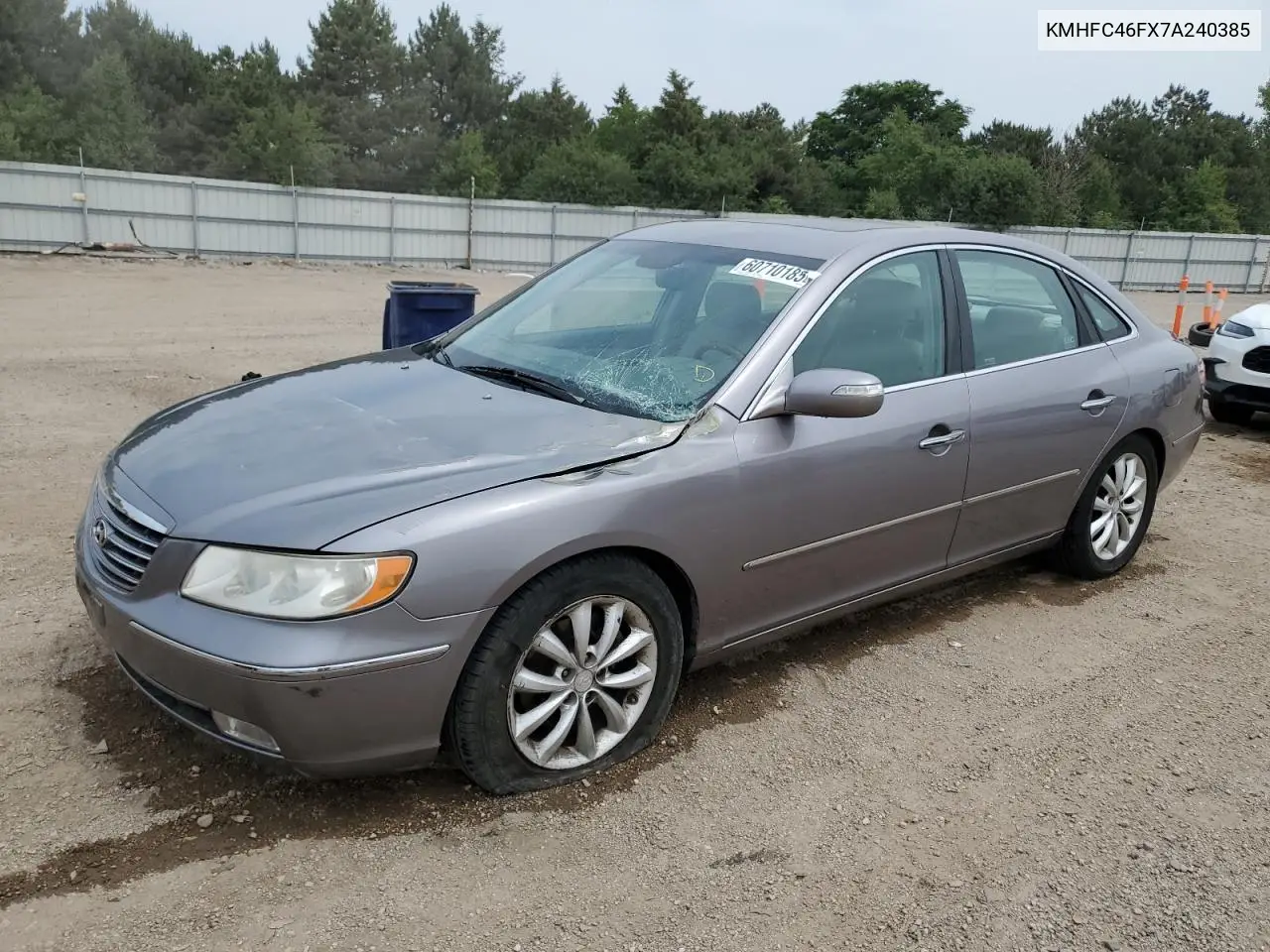 2007 Hyundai Azera Se VIN: KMHFC46FX7A240385 Lot: 60710185