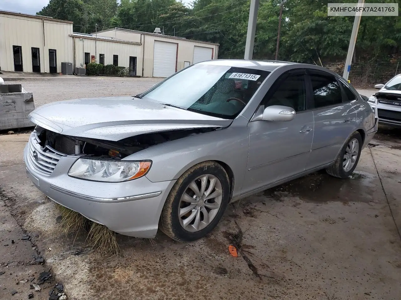 2007 Hyundai Azera Se VIN: KMHFC46FX7A241763 Lot: 61671315