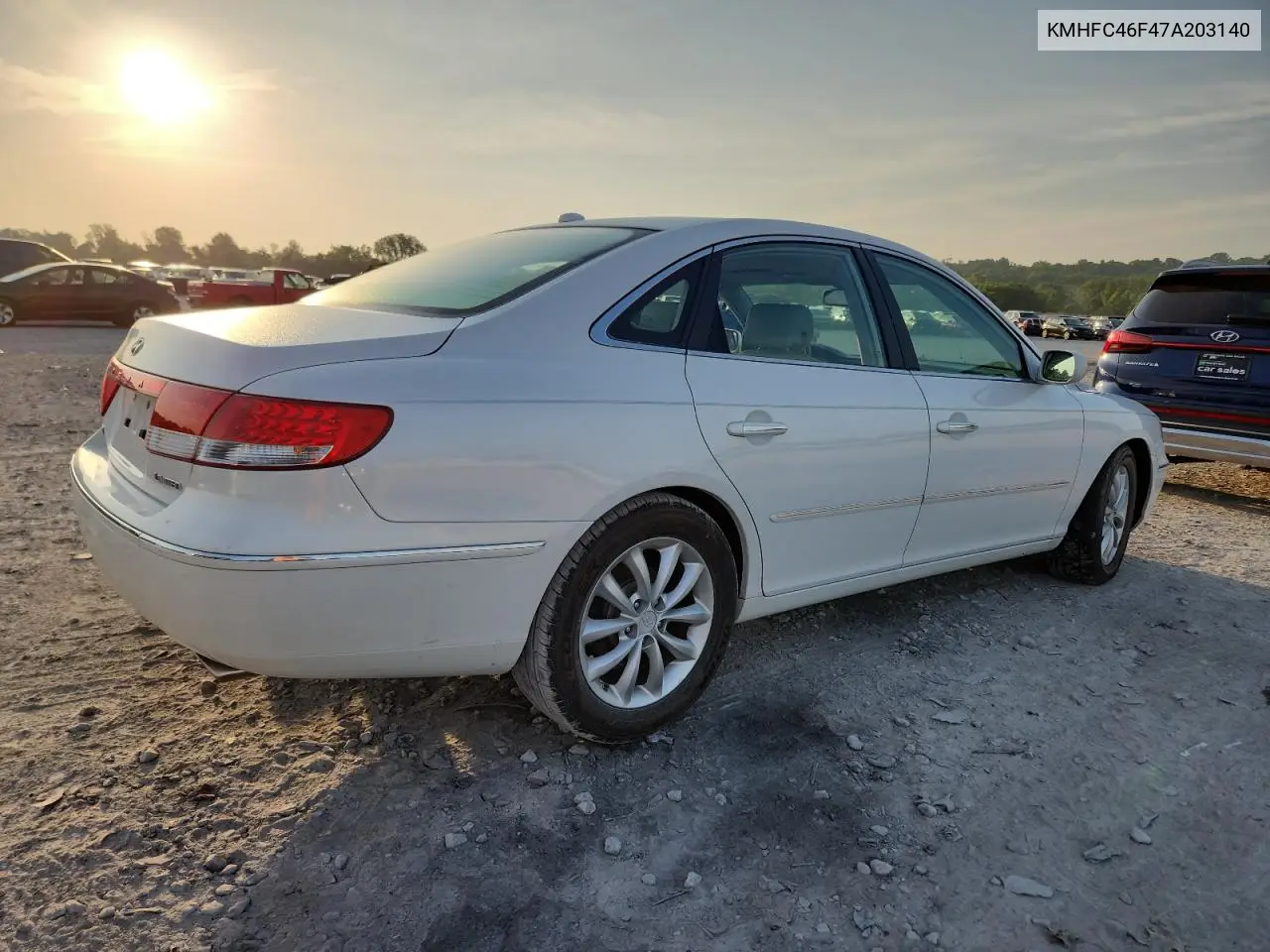 2007 Hyundai Azera Se VIN: KMHFC46F47A203140 Lot: 62090625