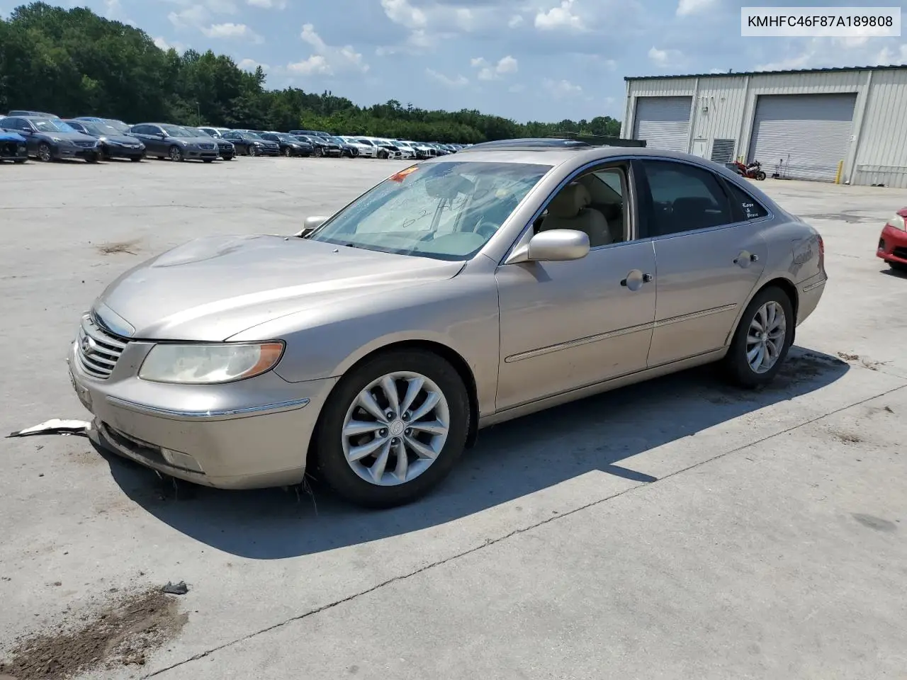 2007 Hyundai Azera Se VIN: KMHFC46F87A189808 Lot: 62830235