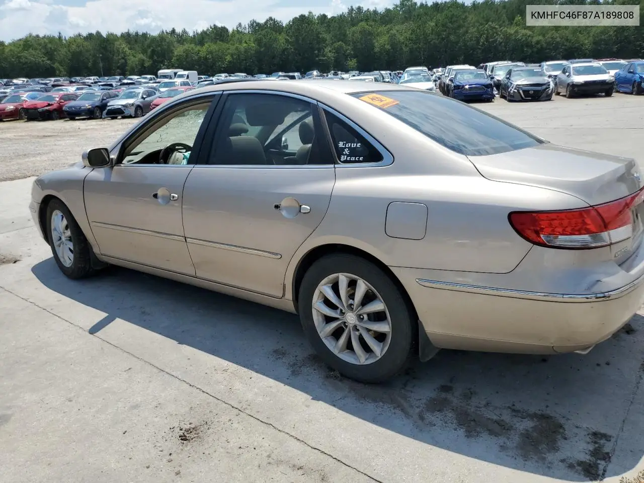 2007 Hyundai Azera Se VIN: KMHFC46F87A189808 Lot: 62830235
