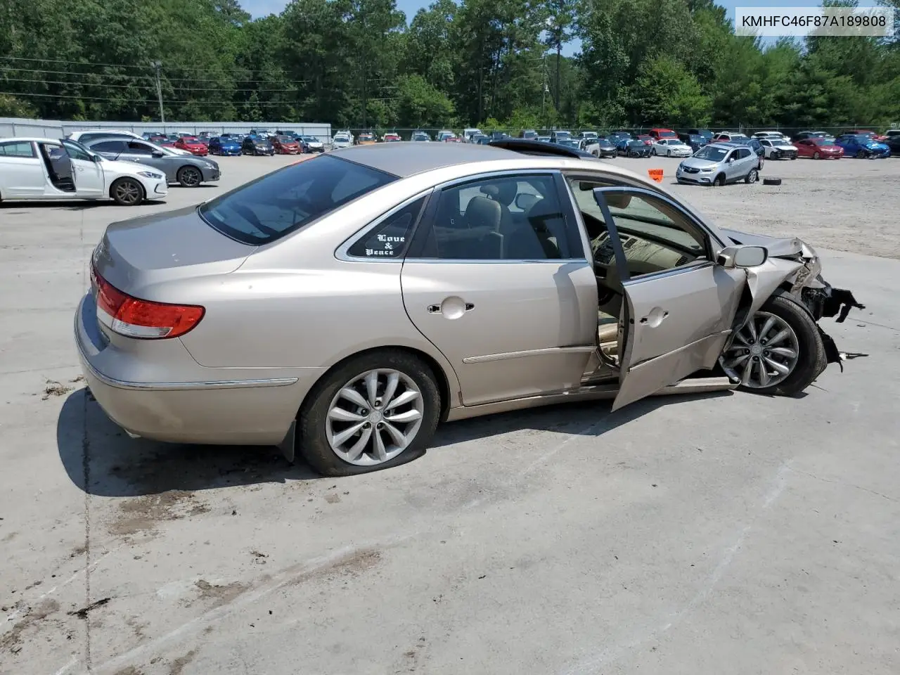 2007 Hyundai Azera Se VIN: KMHFC46F87A189808 Lot: 62830235