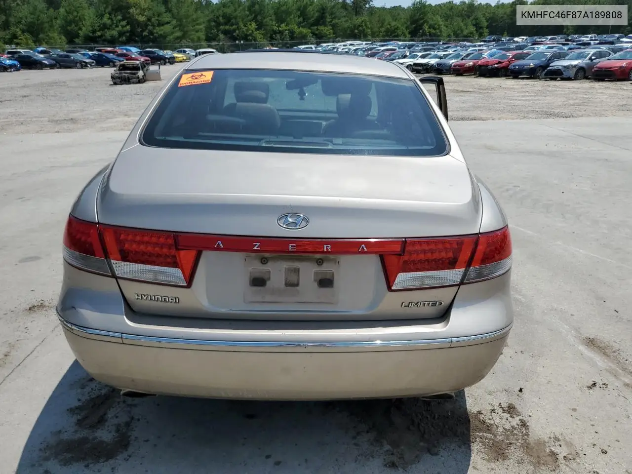 2007 Hyundai Azera Se VIN: KMHFC46F87A189808 Lot: 62830235