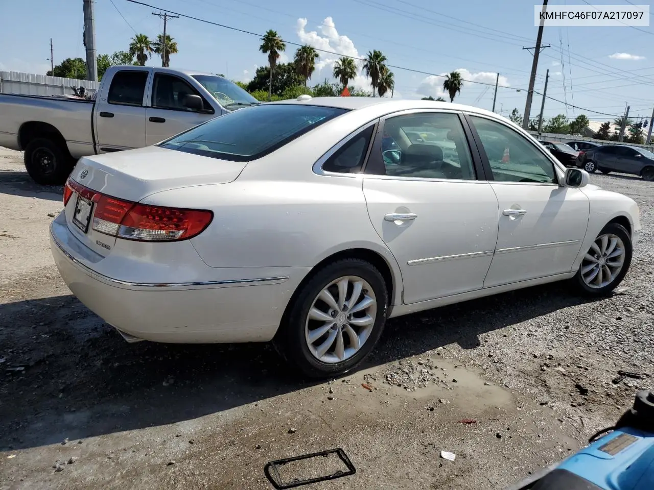 2007 Hyundai Azera Se VIN: KMHFC46F07A217097 Lot: 62909955