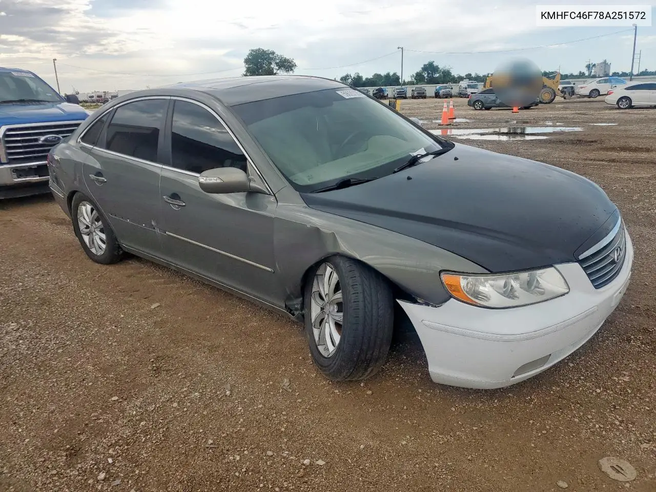 2008 Hyundai Azera Se VIN: KMHFC46F78A251572 Lot: 59020125