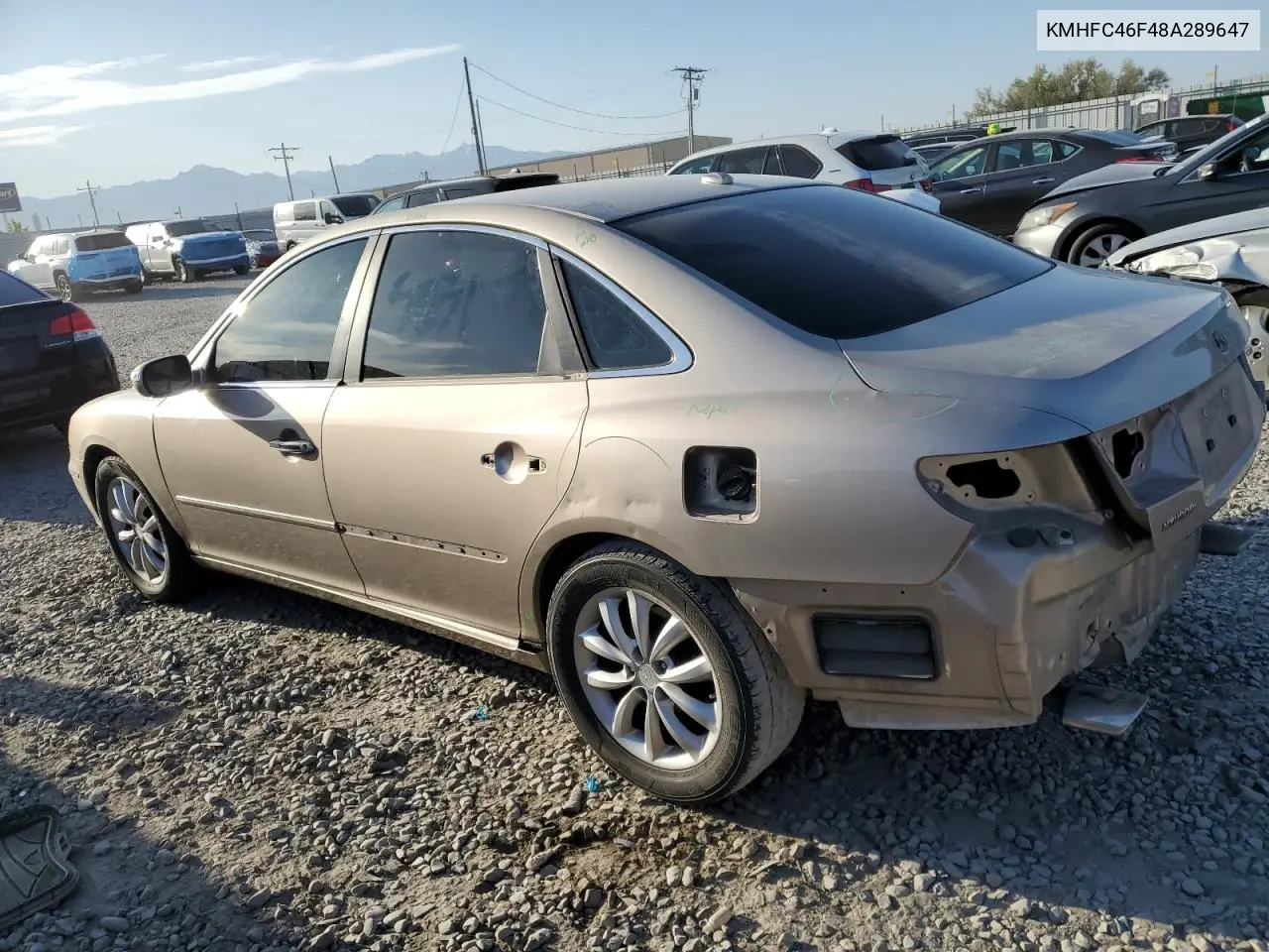 2008 Hyundai Azera Se VIN: KMHFC46F48A289647 Lot: 59970365