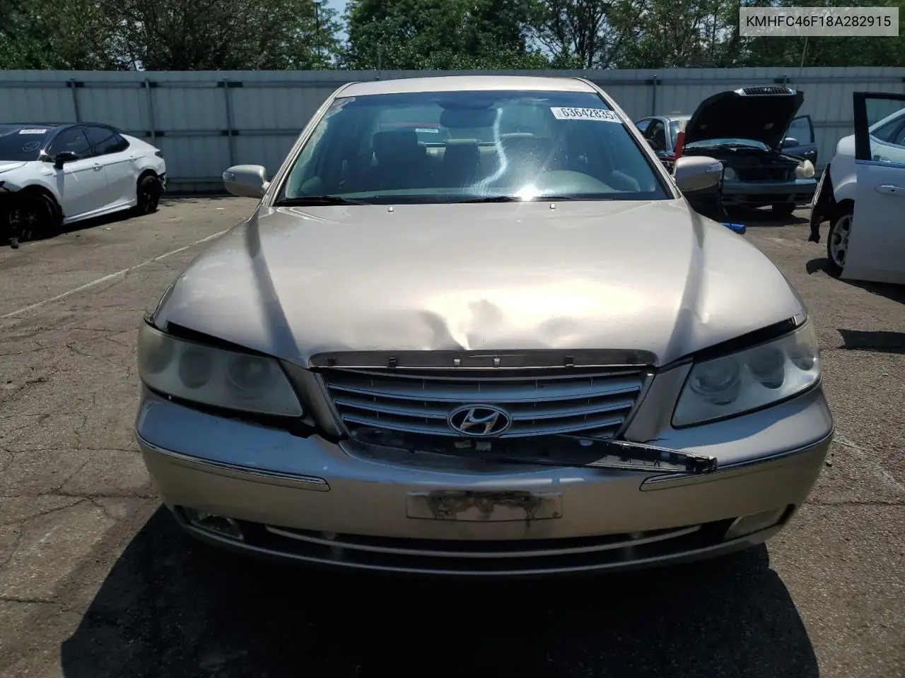 2008 Hyundai Azera Se VIN: KMHFC46F18A282915 Lot: 63642835